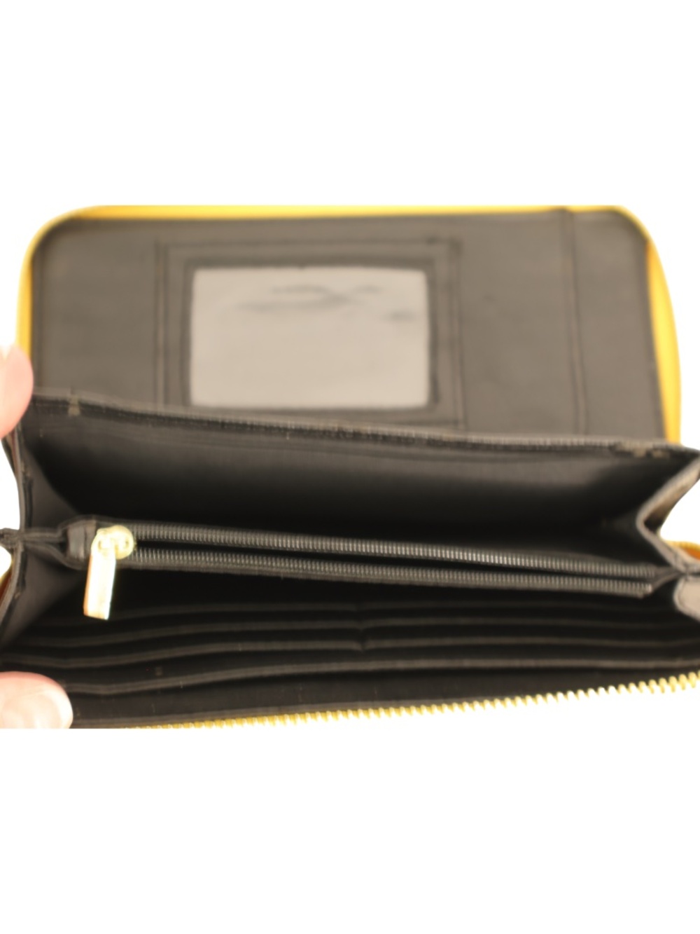 Betsey Johnson Yellow Cream Floral Zip Around Wristlet Clutch Wallet - Picture 7 of 9